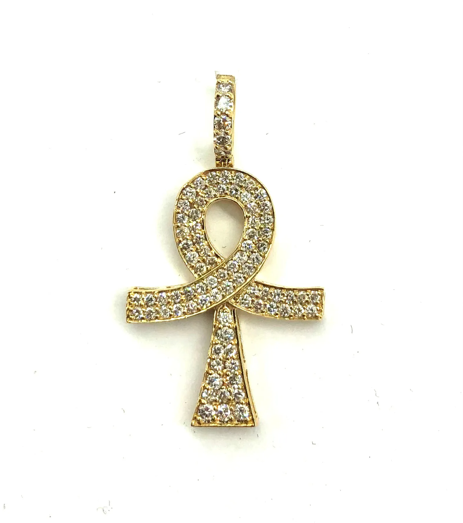 1.25 Ctw Diamond Ankh Pendant