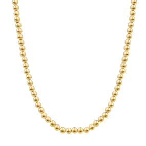 5mm Gold Bead Ball Necklace