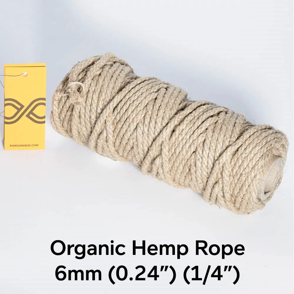 6mm Hemp Rope (1/4") (1kg Roll)