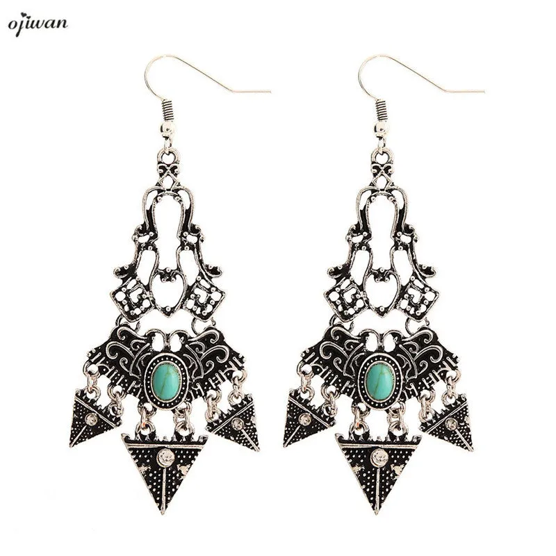 Bohemian Earrings Hippie Boho Aretes De Filigrana aritos Gypsy Chandelier Earrings Art Deco Native American Jewelry Navajo