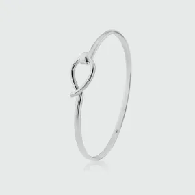 Boltons Silver Tear Drop Bangle