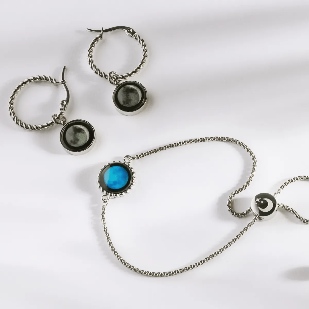 Carina Twist Bracelet and Hoop Earrings