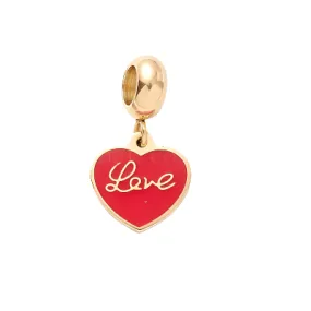 Charis Love Story European Single Charm Bead, Gold Stainless Steel (Purchase on Back Order 2-3 weeks)