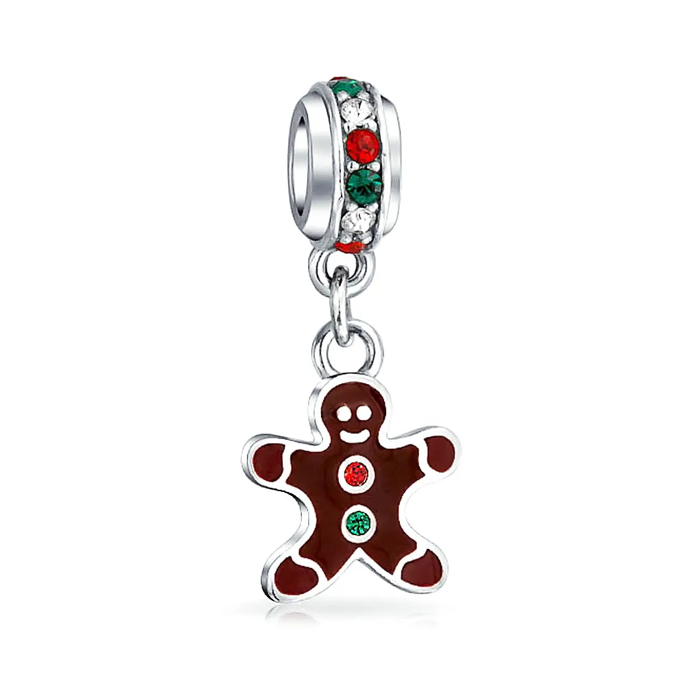 Christmas Cookie Dangling Gingerbread Man Gingerbread House Charm Bead