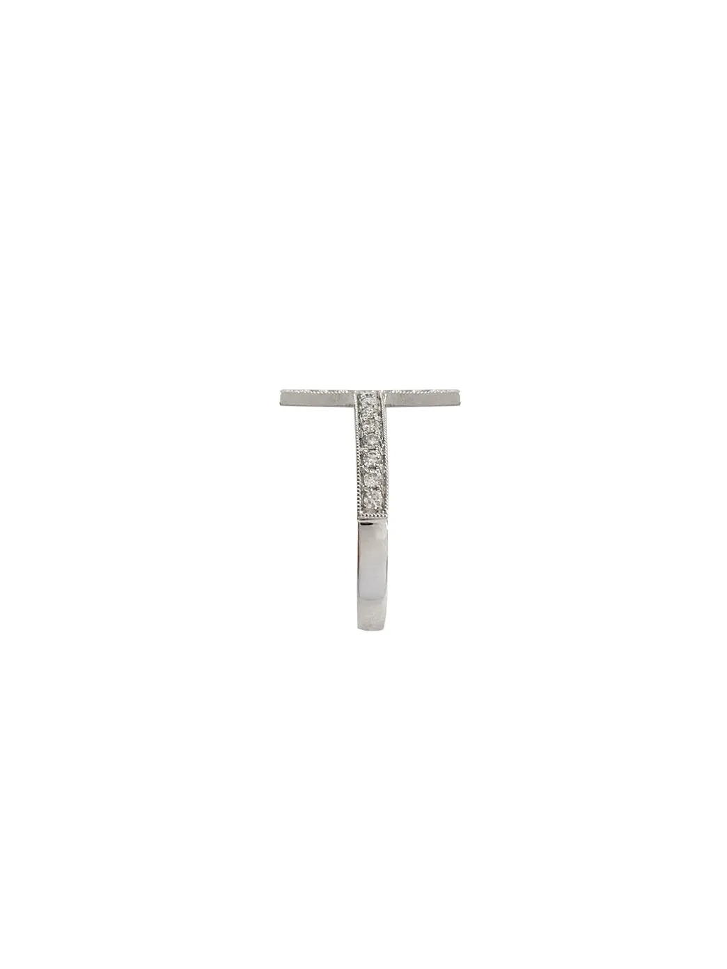 Gold & Diamond Side Cross Ring (Pre Order)