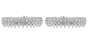 Grandeur Diamond Bangles Set (53.75 ct Diamonds) in White Gold