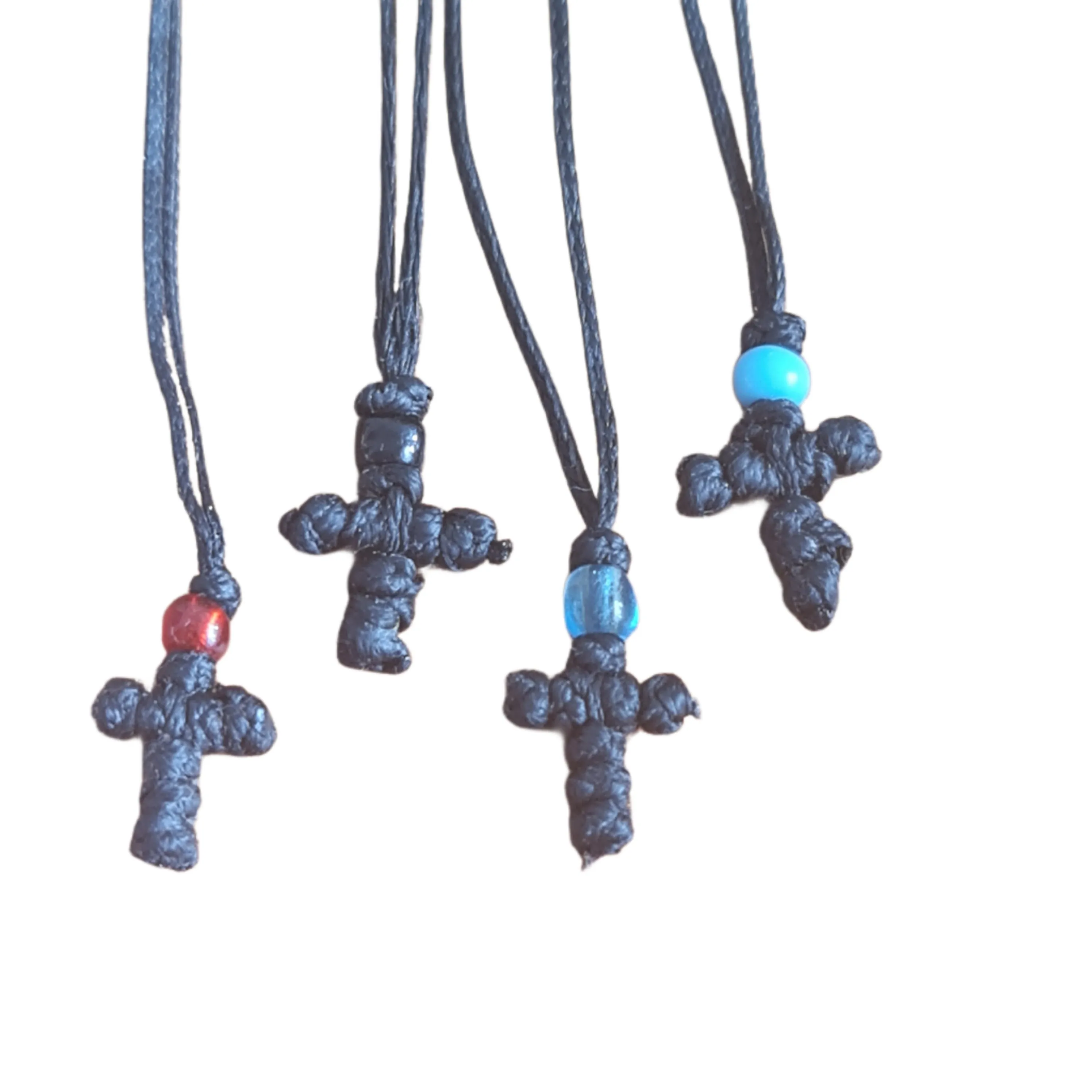 Greek Cross Komboskini Prayer Necklace Mini Cross