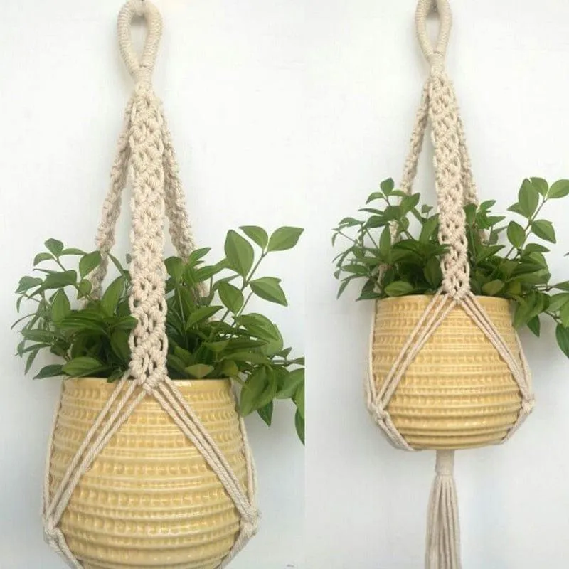 Jute Rope Braided Macrame Plant Hanger