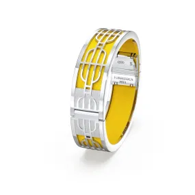 Nanyang Dream Bangle - Pineapple Yellow - Sterling Silver