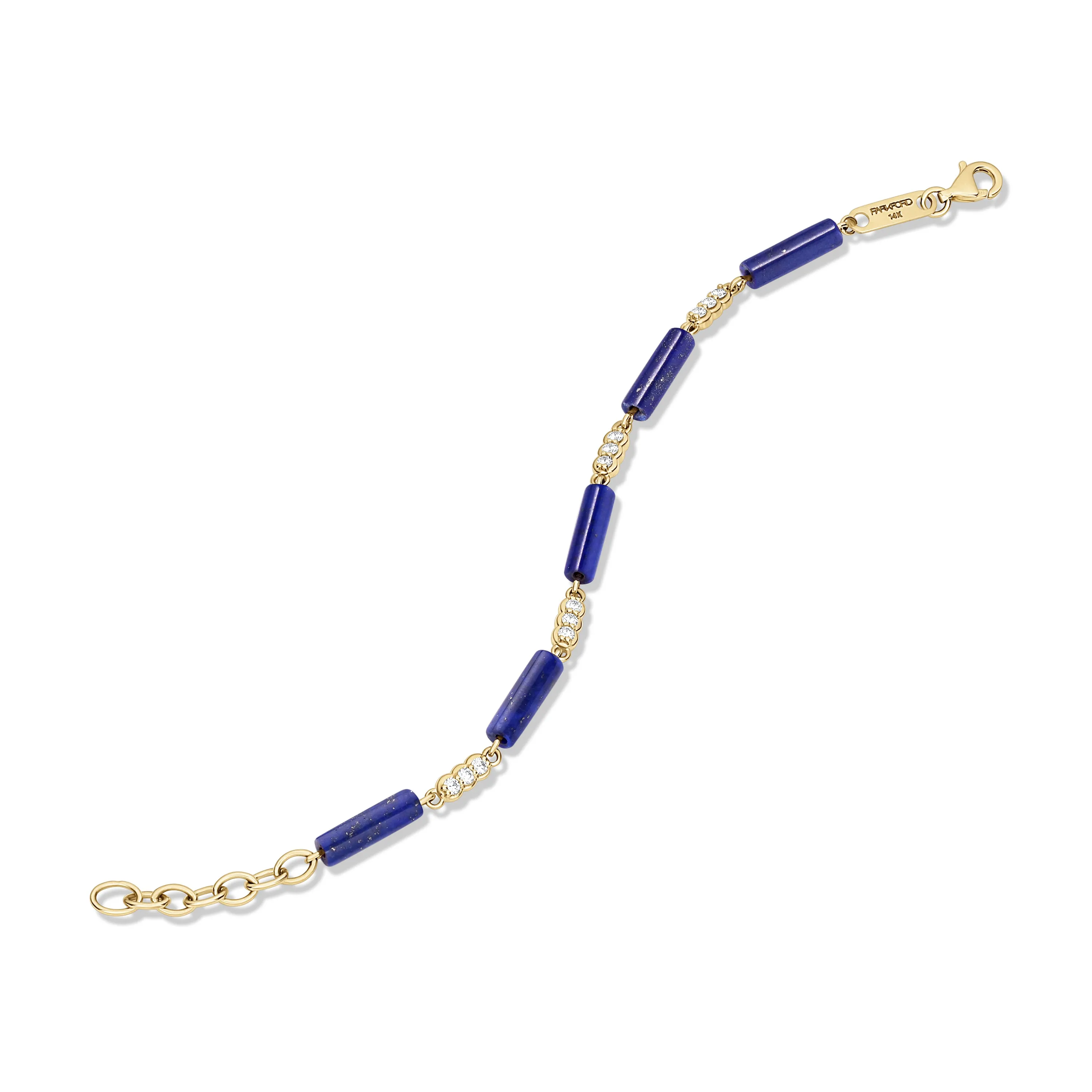 Palace Diamond Bead Bracelet Lapis